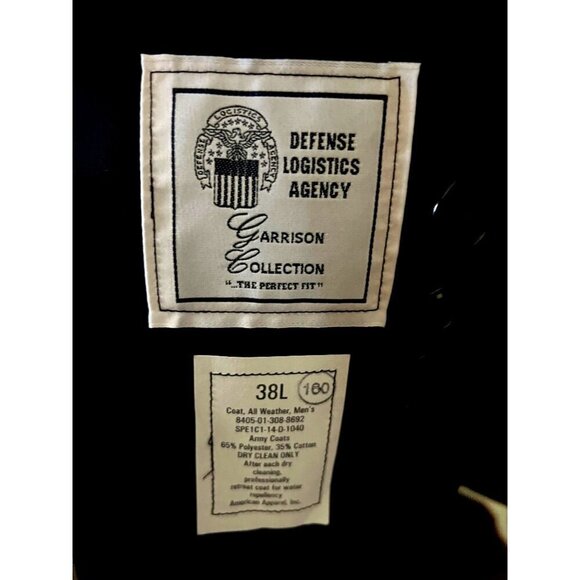 Garrison Collection DSCP Black Lined All Weather US Military Trench Coat Jacket - Picture 11 of 15